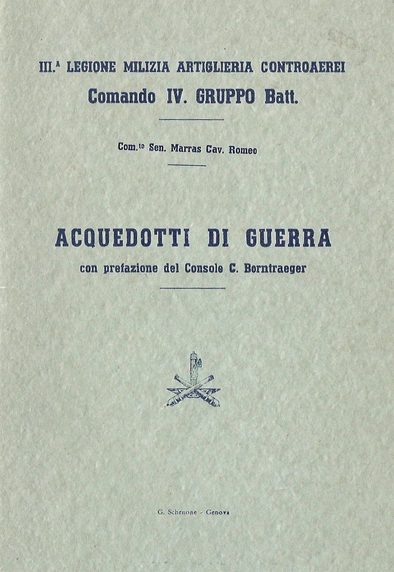 Acquedotti costruiti a Genova durate la Seconda Guerra Mondiale a servizio delle batterie costiere
