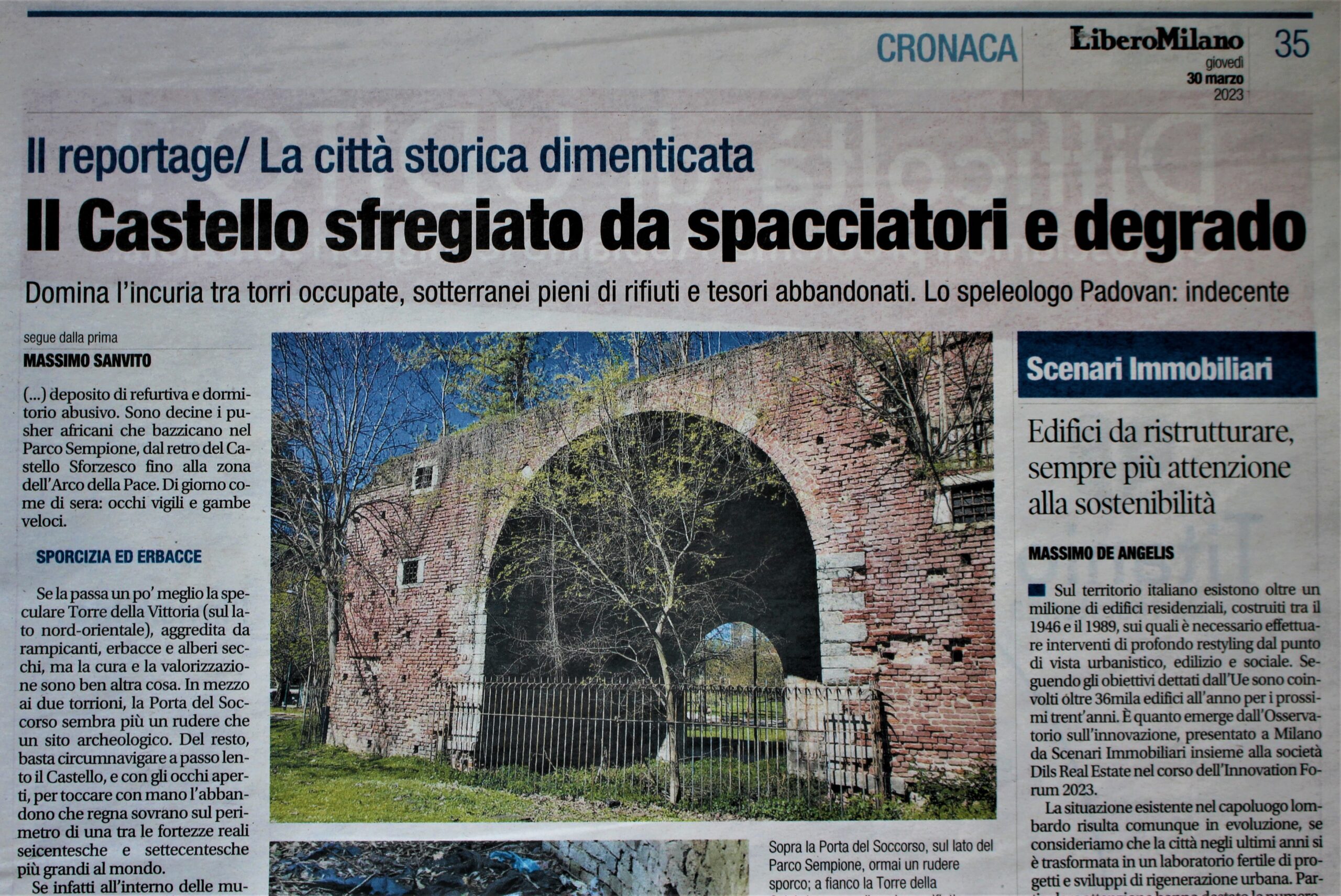 Seconda parte dell'articolo sul degrado inaccettabile al Castello di Milano
