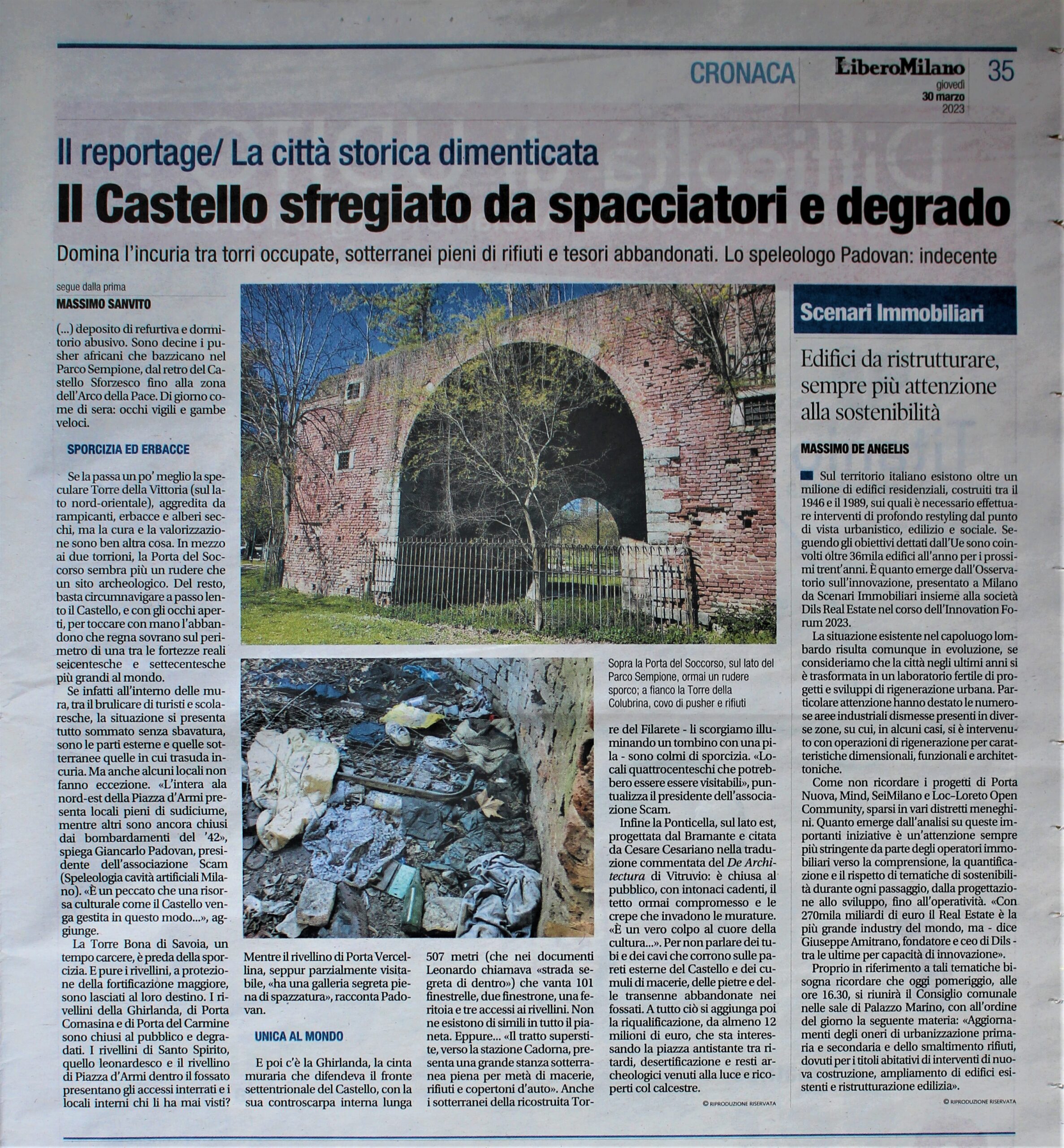 Ottimo articolo di Massimo Sanvito sul degrado al Castello di Milano